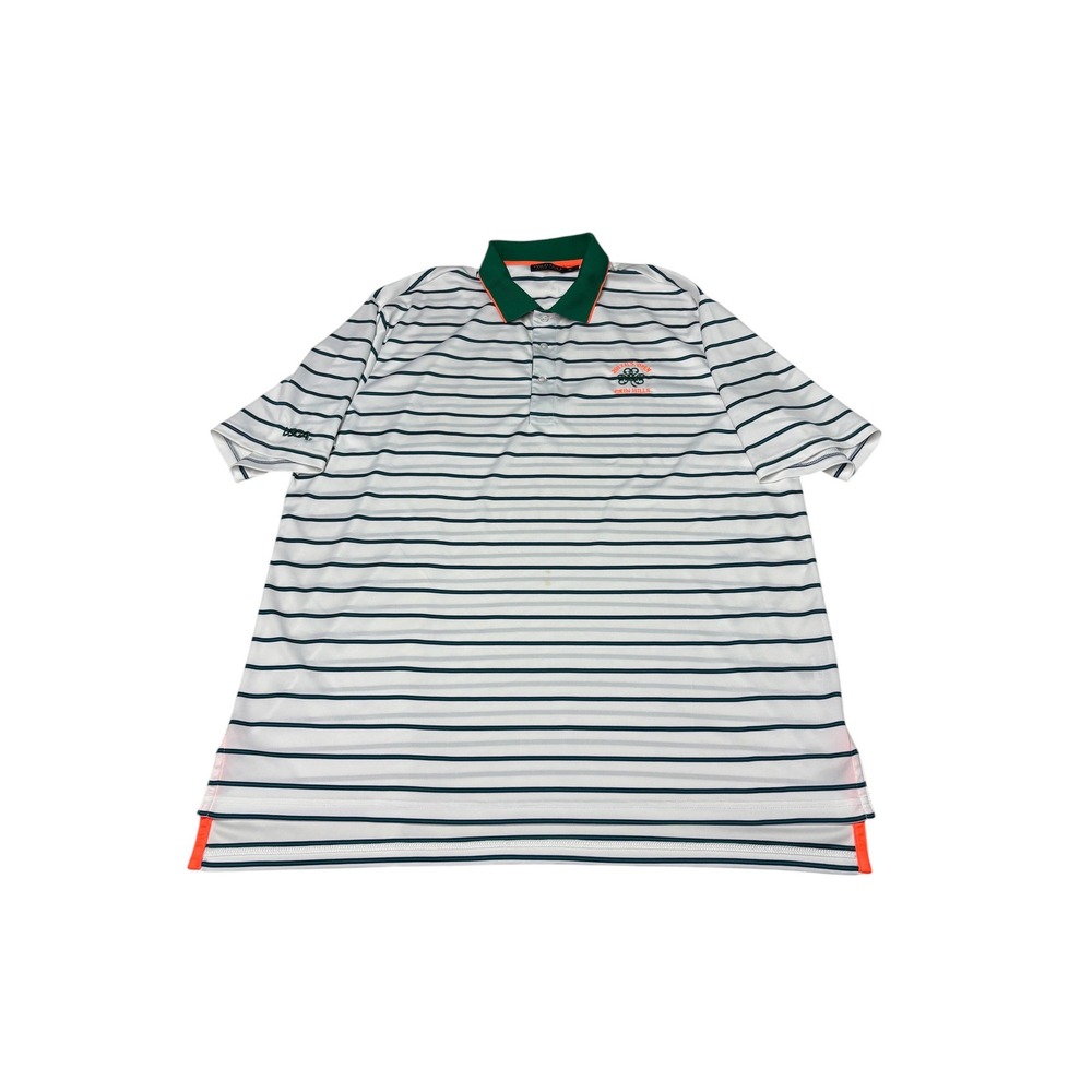 Polo Golf Ralph Lauren 2017 US Open Erin Hills Striped Polo Shirt Mens XL White